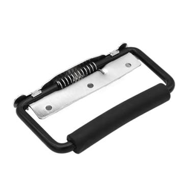 Imagem de Alça de ferro dobrável de mola industrial moderna simples porta de armário elétrico caixa de ferramentas caixa de ferro alça espessa (aço inoxidável)