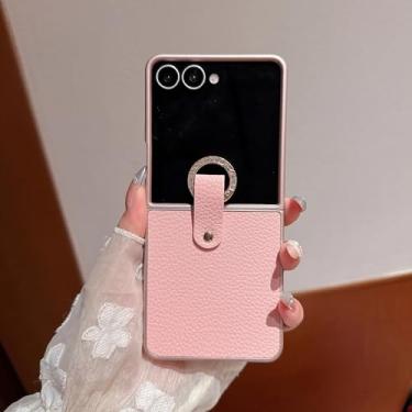 Imagem de Capa fosca com anel para Samsung Z Flip 7 6 5 4 3 Z Flip 7fe (para Galaxy Z Flip 7/Rosa)