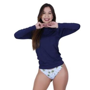 Imagem de Camisa UV 50+ Proteção Solar UV 50+ Blusa Térmica e para Academia Fitness Feminina-Feminino