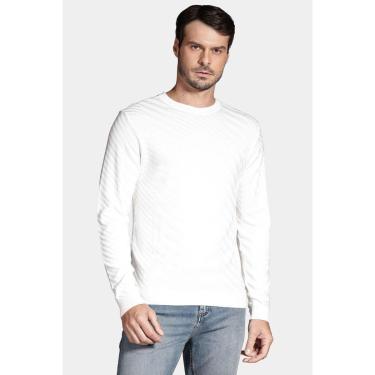 Imagem de Tricot Aramis Manga Longa Viscose Jacquard Faixas Off White-Masculino