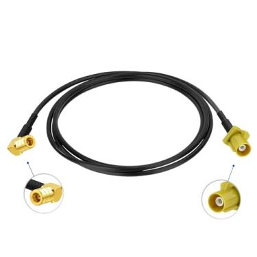 Imagem de SZSAUTO Cabo adaptador de antena de rádio via satélite de ângulo reto Fakra K macho para SMB fêmea 1 m 0,9 m veículo estéreo FM AM cabo de extensão para rádio Sirius XM sintonizador receptor estéreo