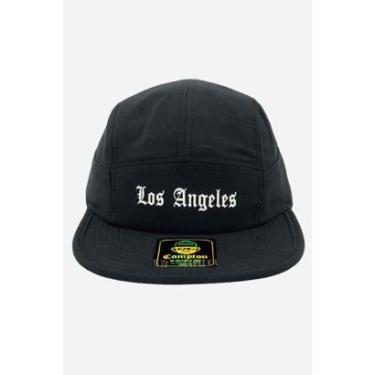 Imagem de Boné Compton Five Panel Strapback Los Angeles Preto-Unissex