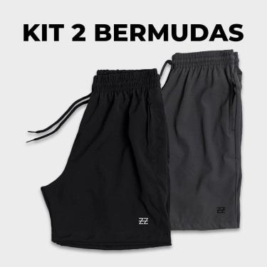 Imagem de Kit 2 Bermudas Masculinas Academia Treino Praia Corrida Shorts Elástico Luzzoo-Masculino