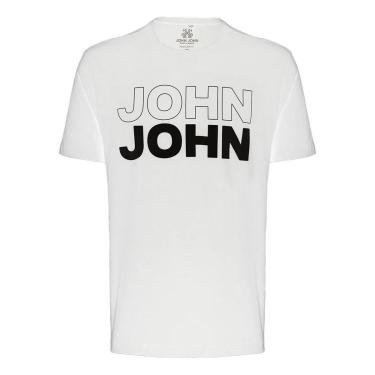 Imagem de Camiseta John John Masculina Regular In Out Brand Branca-Masculino