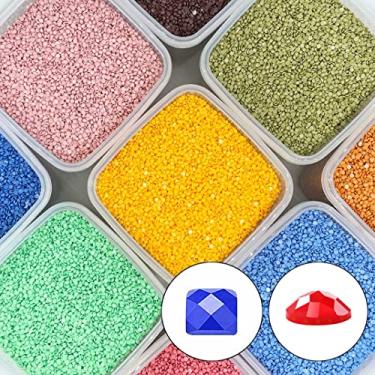 Imagem de Carsilers Contas de pintura de diamante 223, acessórios de pintura de diamantes de substituição para brocas ausentes, brocas de substituição de contas de diamante, pedras preciosas, redondas, cerca de