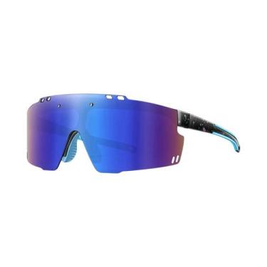 Imagem de Óculos De Sol Unissex UV400 Para Ciclismo, Armação Grande, 5 Cores, Óc