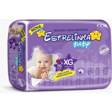Imagem de Fralda Infantil Estrelinha Baby 1 Pacote Hiper Tamanho XG 70 Un