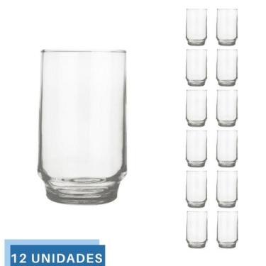 Imagem de Jogo 12 copo 300ml Vidro Lights Suco Agua Transparente Nadir - NADIR F