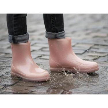 Imagem de Bota Galocha Molekinha Infantil Chuva Moda Gliter 2187100, 35, Rosa br