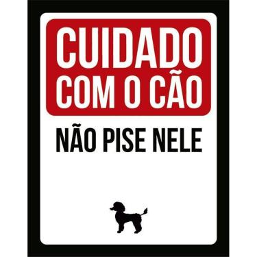 Imagem de Placa Decorativa - Não Pise Nele Poodle 36X46