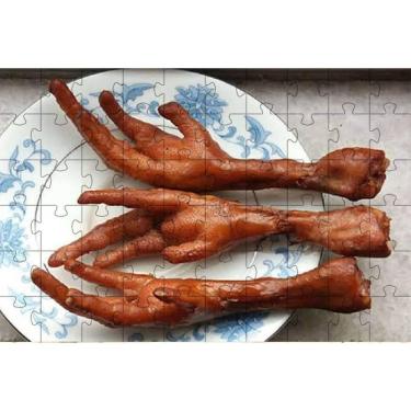 Imagem de Kit 2 Quebra-Cabeças Culinarios Comida De Boteco De 60 Peças