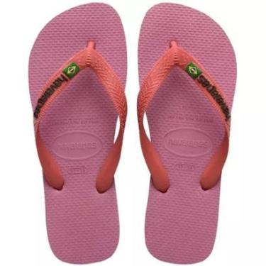 Imagem de Chinelo Feminino Havaianas Brasil Logo 4110850 Rosa-Feminino
