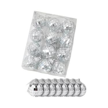Imagem de Bola Espelhada Prateada 4D 20PCS Decoração Para Árvore De Natal Para F