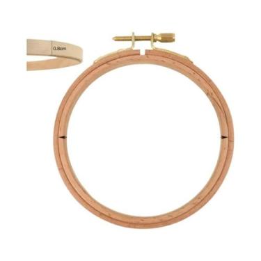 Imagem de Aro De Bordado Em Madeira De Faia Para Ponto Cruz E Ferramentas De Cos