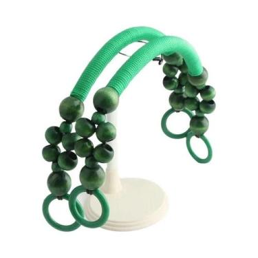 Imagem de Alças De Bolsa De Madeira Com Contas De 19 Polegadas, 10 Cores, Alças 