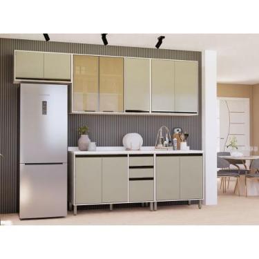 Imagem de Cozinha Modulada Compacta 5 Peças com Tampo Linea Luciane Móveis, Páti