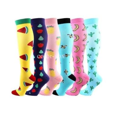 Imagem de Meias De Compressão Médicas Para Mulheres, 3 a 6 Pares, Meias Esportiv