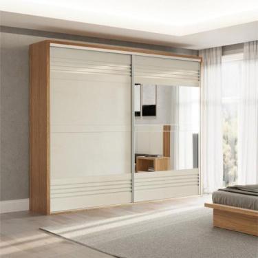 Imagem de Guarda Roupa Casal Com Espelho 2 Portas 4 Gavetas TW603E Dalla Costa, 
