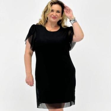 Imagem de Vestido Formitz Plus Size Curto em Tule Manga Curta Feminino-Feminino