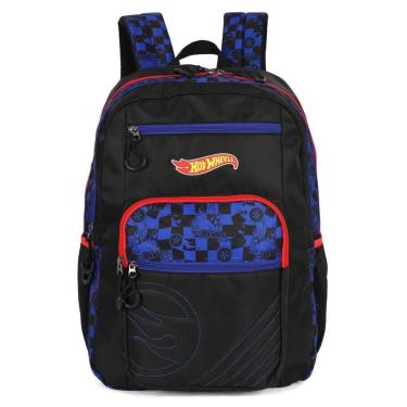 Imagem de Mochila Escolar Menino Bolsa Notebook Infantil Hot Wheels-Masculino
