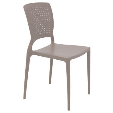 Imagem de Cadeira Tramontina Safira Em Polipropileno E Fibra De Vidro Camurça Tramontina