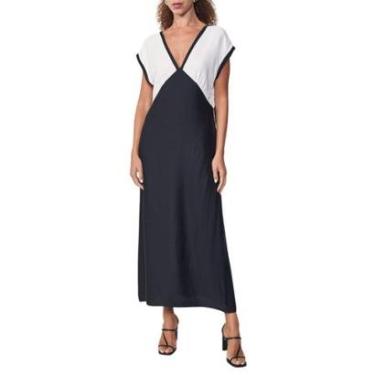 Imagem de Vestido Colcci Midi Preto/Off Shell Feminino-Feminino