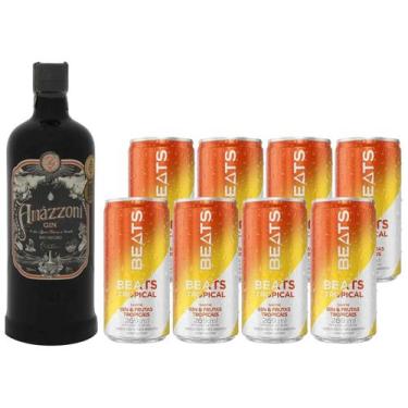 Imagem de Kit Gin Amázzoni Rio Negro 750ml + Drink Pronto - Beats Tropical 269ml