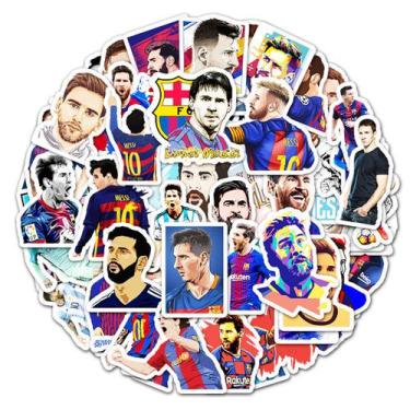 Imagem de Conjunto de adesivos Anime Football Star Messi10s em vinil PVC (50 uni