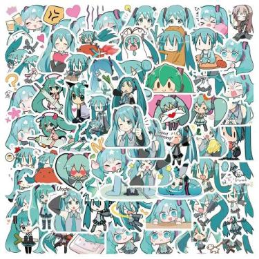 Imagem de Adesivos Hatsune Miku, vinil impermeável, anime, 50 unidades - yiweisa