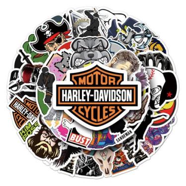 Imagem de Adesivos de vinil impermeável Harleys Motors Anime, 50 unidades/pacote
