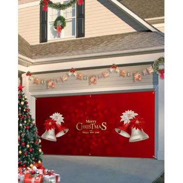 Imagem de Capa de banner de porta de garagem Cantando no Natal 183x396cm - Singi