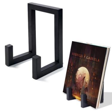 Imagem de Mesa para armazenamento de discos de vinil ABC ARTES Black Metal