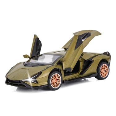 Imagem de Carro de brinquedo SASBSC Lambo Sian FKP3 Metal com luz e som 1/32