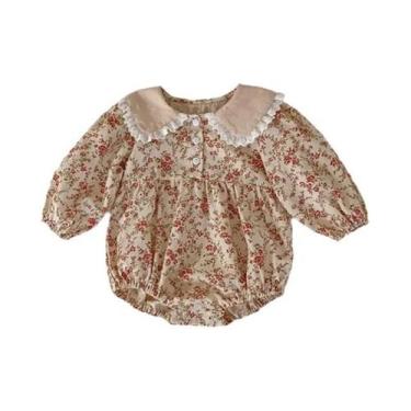 Imagem de Macacão Floral De Manga Longa Para Bebês Meninas Primavera 2023 - YSUB