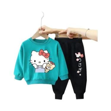 Imagem de Conjuntos De Moletom Hello Kitty Para Crianças, Primavera E Outono, Ca