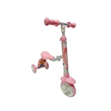 Imagem de Triciclo Bimba 2 Em 1 Vira Patinete Infantil Portátil - BHSTORE, Rosa
