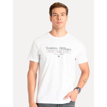 Imagem de Camiseta Tommy Hilfiger Masculina Center Stack Branca-Masculino