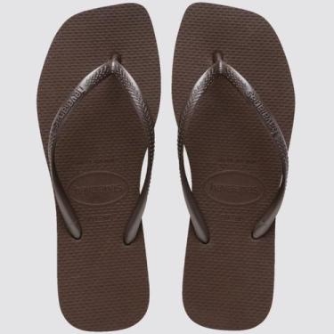 Imagem de Chinelo Havaianas Slim Square Original, CAFE, 39/40