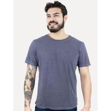 Imagem de Camiseta Ellus Cotton Fine Grunge Gothic Classic Azul Médio-Masculino