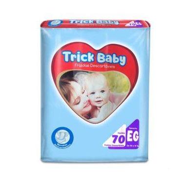 Imagem de Fralda Descartável Infantil Pacotão Trick Baby EG 70 Un.