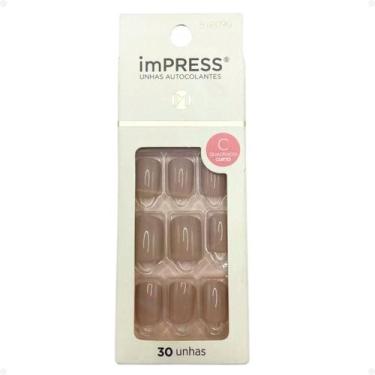 Imagem de Unhas Autocolantes Kiss New York Quadrado Curto Girlie Gir Bip090br