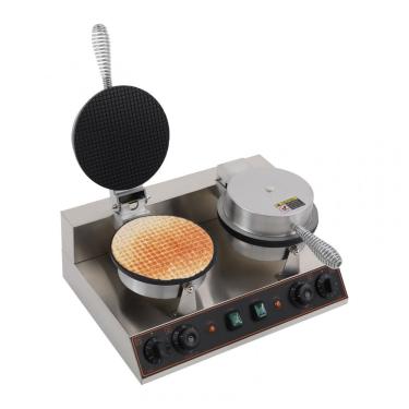 Imagem de NEBEUUO Máquina Profissional de Casquinha de Sorvete Elétrica 110V 2400W com Controle de Temperatura e Temporizador Ajustável