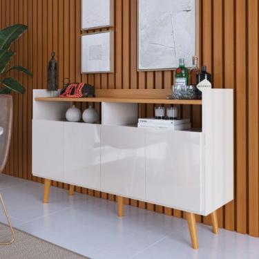 Imagem de Buffet Aparador Intense 4 Portas 2 Nichos Retrô Balcão Cantinho do Caf