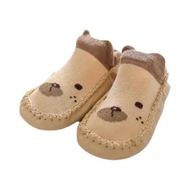 Imagem de Meias Para Bebês Recém-nascidos Com Sola De Borracha, Sapatos Infantis