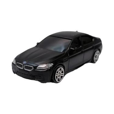Imagem de Miniatura Preta RMZ De Carro BMW M5 Em Metal Fundido Com Mecanismo Des