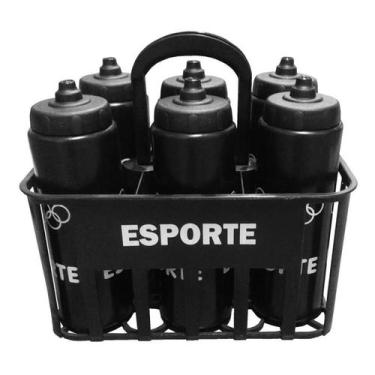 Imagem de Kit Squeeze Esportivo Esporte com Cesta Porta Garrafas 750 ML - Zona L
