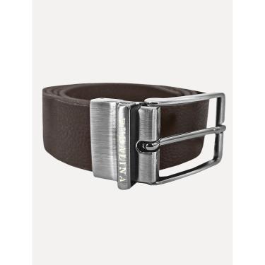 Imagem de Cinto Dudalina Masculino Couro Dupla Face Grain Marrom Café-Masculino