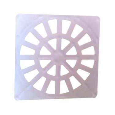 Imagem de Grelha para Caixa Sifonada Grelha Quadrada 150MM para Escoamento de Água em Polietileno Resistente Branco Plastipan