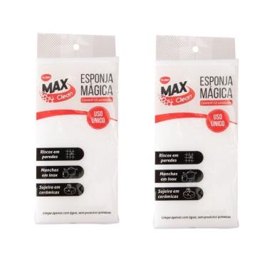 Imagem de Kit Esponja de Limpeza Esponja Mágica para Remover Manchas Material Microabrasivo Compacta Uso em Diversas Superfícies