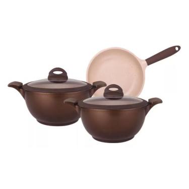 Imagem de Jogo de Panelas Belga 3 Peças Indução MTA